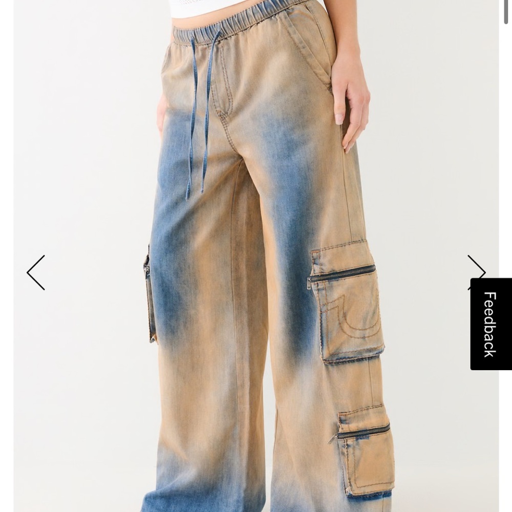 true religion baggy cargo jeans